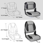 Leader Accessories 50" Bass Boat Seats Folding Fishing Boat Seat