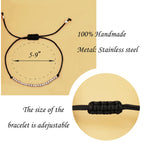 OBSUN Morse Code Bracelet Funny Gift for Women with Meaning Card Gift Card for Best Friend Couple Mom Family (I am fearless)