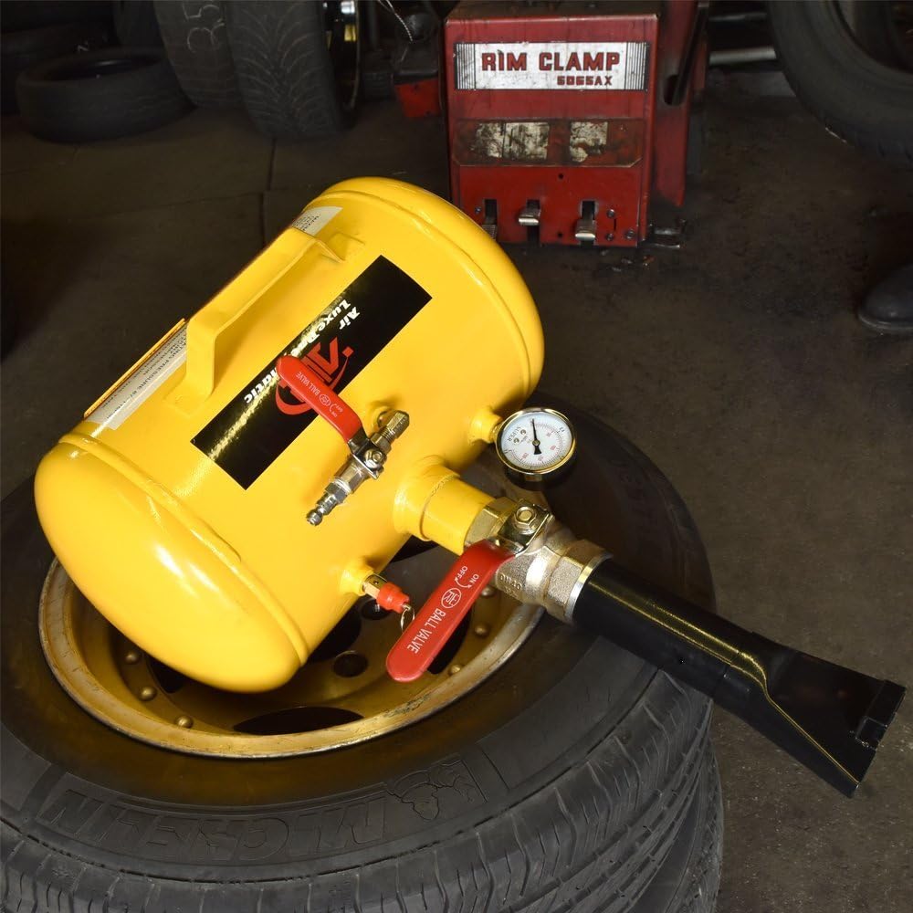 TOOLUXE 30007L Air Tire Bead Sealer, 5 Gallon Tire Bead Seater for Tires, 145 Max PSI Tire Bead Blaster, 87-116 PSI Operating Pressure Air Cannon