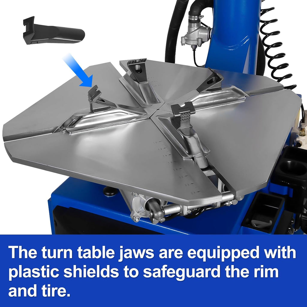 WEIZE 2 HP Tire Changer Automatic Wheel Changers Rim Clamp Assist with 2 Arms Repair Helpers Equipments, for Car, Garage, ATV,Heavy Duty Vehicle