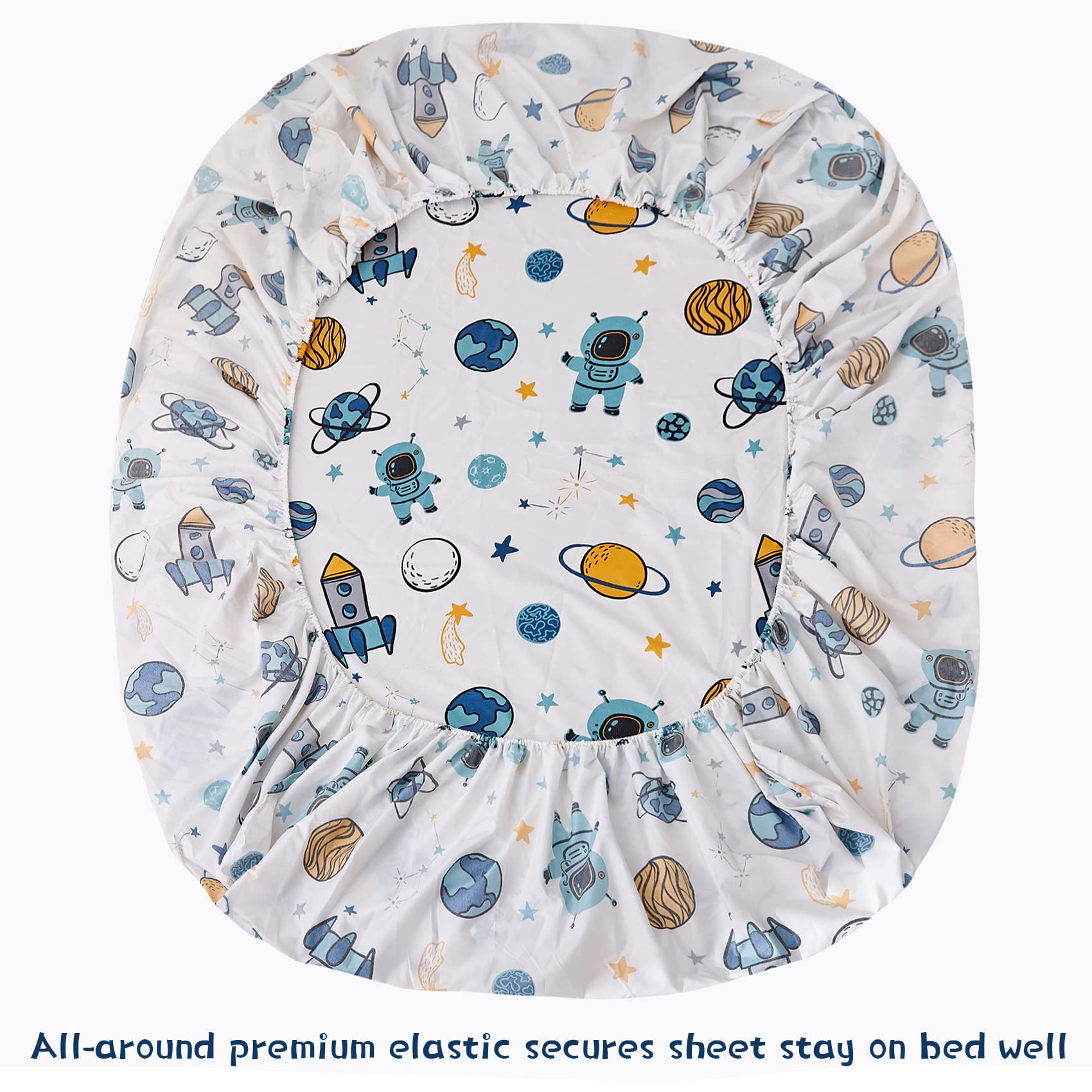 ست ملحفه کودکان یونیکورن صورتی JSD، سایز تویین، ۳ تکه، ملحفه‌های رختخواب میکروفایبر چاپ شده با طرح رنگین کمان برای دختران، جیب عمیق