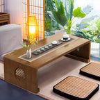 Folding Coffee Table Foldable Japanese Floor Table Low Table for Living Room,Dining Room,Tea,Tatami,Home Decoration (31.49 * 19.68 * 12.2 INCH)