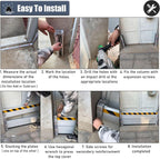 Metal Reusable Removable Flood Gate, Flood Preventing Barrier for Subways Garage, Thick Aluminum Flooding Water Barrier with Reflective Stickers, Length Customized(H-5.2ft(1.6m),L-8ft(2.44m))