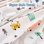 ست ملحفه کودکان یونیکورن صورتی JSD، سایز تویین، ۳ تکه، ملحفه‌های رختخواب میکروفایبر چاپ شده با طرح رنگین کمان برای دختران، جیب عمیق