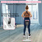 Squat Machine for Home, Squat Ride / Rowing Machine with Adjustable Resistance, Foldable Exercise Equipment, Glute & Leg Cardio Workout Machine (Pink)