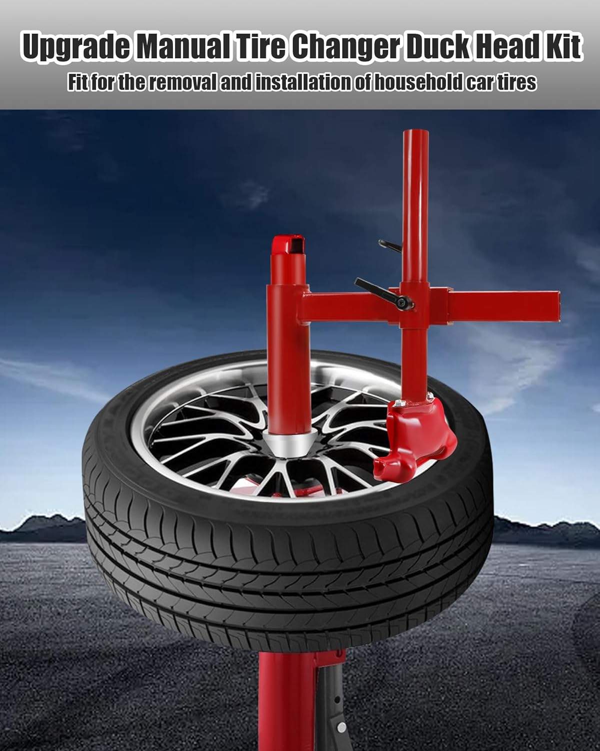 Upgrade Manual Tire Changer Duck Head Kit with Silver Cone, with Tire Changer Duck Head Fit for Most Car Tires (with Silver Cone)