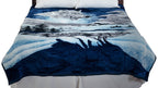 Lavish Home Wolf Blanket - 74x91-inch Printed Winter Wolf Blanket - Plush Thick 7.5lb Faux Mink Queen Throw for Couch, Sofa, or Bed