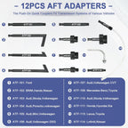 Transmission Fluid Transfer Pump,3L Manual Refill System Dispenser with Pressure Gauge,Automotive Transmission Dispenser Pump Tool Set Oil with 12pc ATF Adapters