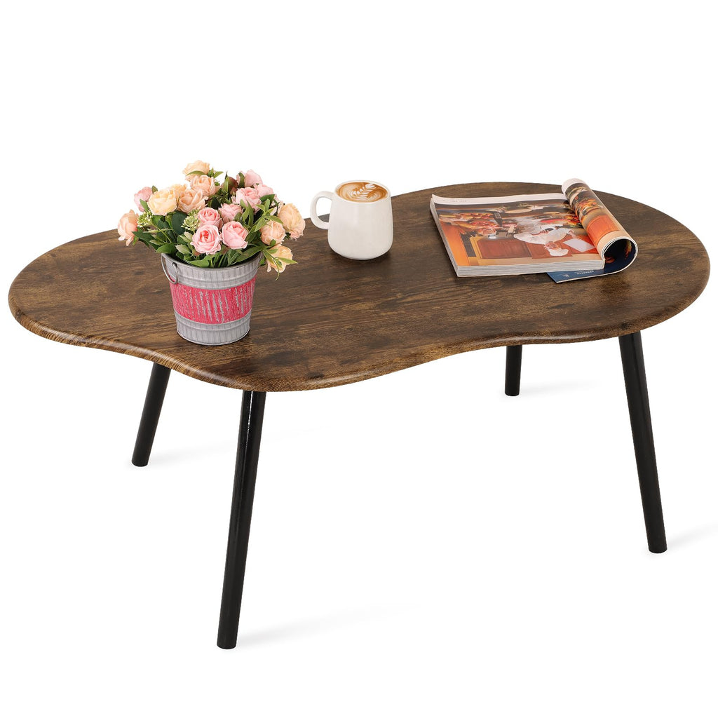 Small Coffee Table Cloud Coffee Table Modern Center Table Floor Table Walnut Irregular Coffee Tables Suitable for Living Room Small Spaces