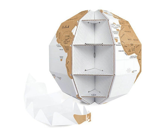 Creative 3D Scratch Globe Map DIY Group Vertical World Globe Travel Map