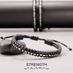 Btysun Valentiens Day Gifts for Him, Inspirational Gifts for Men Morse Code Bracelets Leather Bracelet Birthday Dad Encouragement Secret Message Jewelry