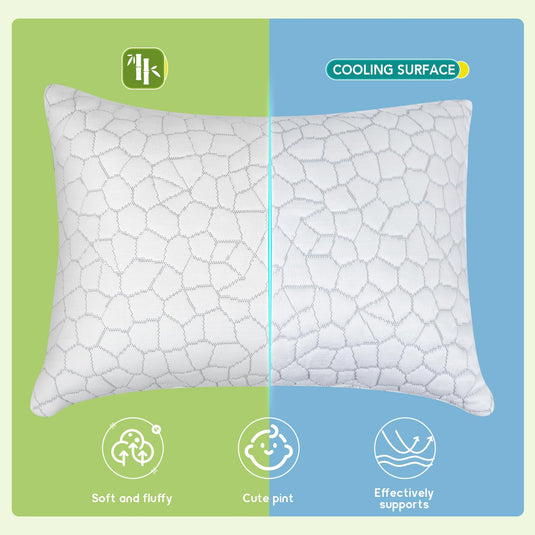 SUPA MODERN Cooling Bed Pillows for Sleeping 2 Pack Shredded Memory Foam Pillows Adjustable Cool Pillow for Side Back Stomach Sleepers Luxury Gel Pillows Queen Size Set of 2 Washable Removable Cover