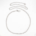 YooAi Rhinestone Belt Womens Formal Dress Belt Diamond Bling Wedding Bridal Belt Sliver