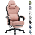 GTPLAYER Gaming Chair, Computer Office Chair with Pocket Spring Cushion, Linkage Armrests and Footrest, High Back Ergonomic Computer Chair with Lumbar Support Task Chair with Footrest(Black)