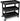 Tubstr 3-Tier Rolling Utility Cart with Wheels | Supports 300 lbs. Total | Heavy-Duty Capacity for Garage Storage, Office Spaces, & Kitchen Use | Durable Tool Cart with Locking Wheels (Black, 32 x 18)