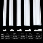 Coengwui Peel and Stick Wall Molding, Chair Rail Wainscoting Panel, Finish Trim for Home Decoration (Paintable White, 9.8ft x 0.9in)