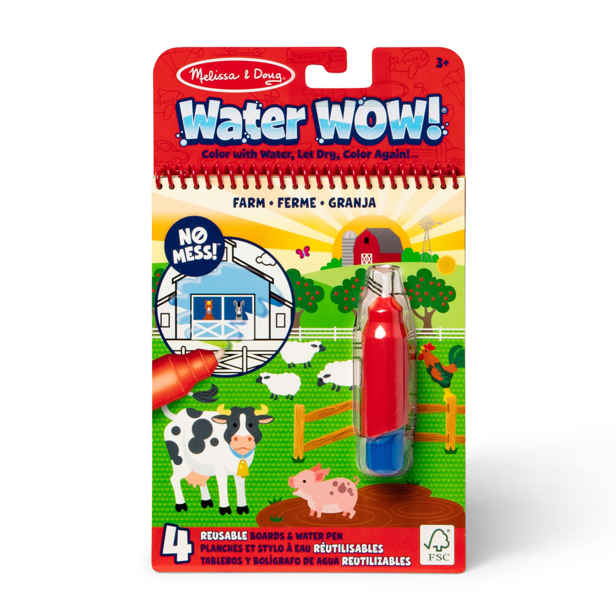 Melissa & Doug On The Go Water Wow! Reusable Water-Reveal Coloring Activity Pad – Jungle