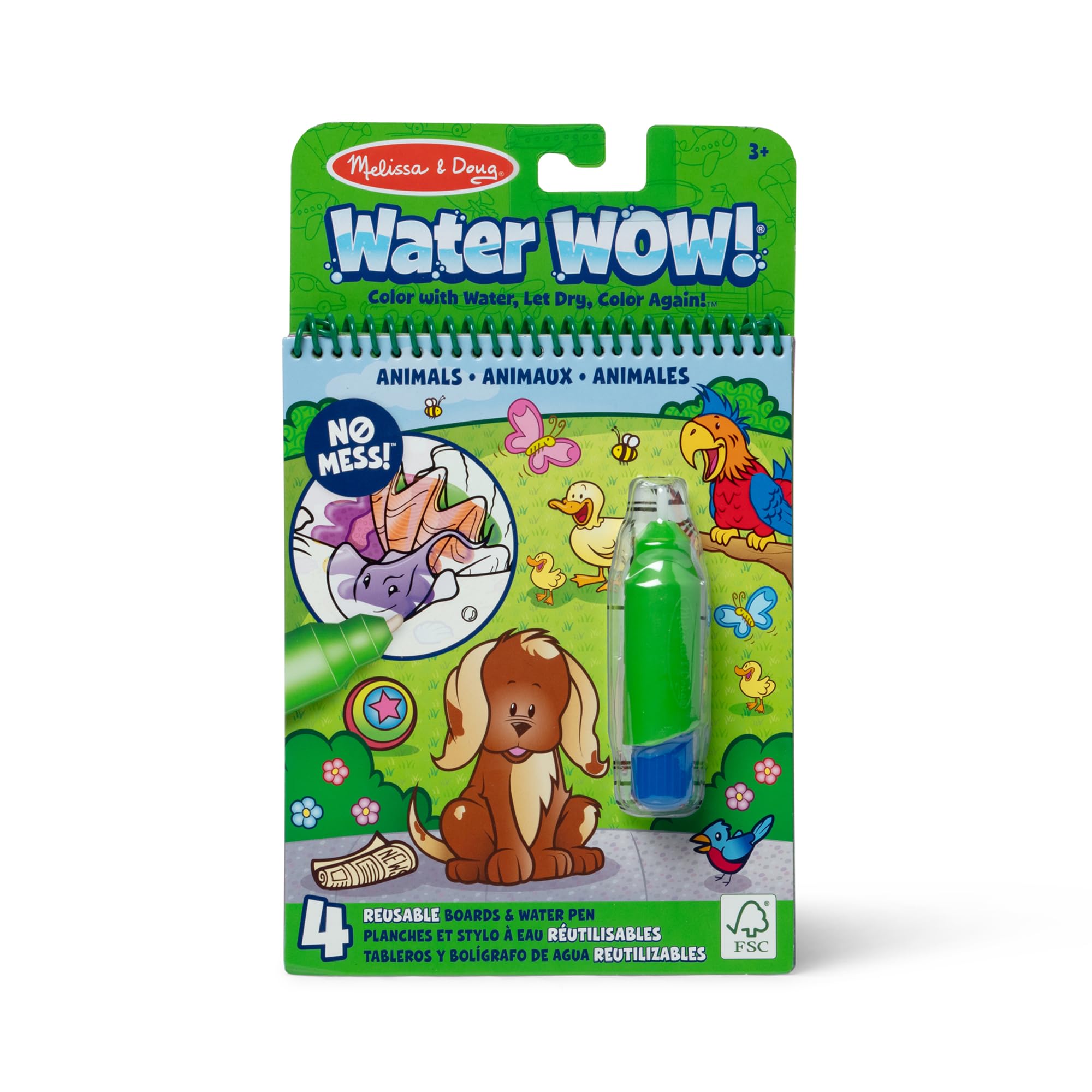 Melissa & Doug On The Go Water Wow! Reusable Water-Reveal Coloring Activity Pad – Jungle