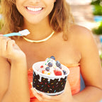 Aodaer 300 Pack Ice Cream Cups 8oz Sprinkles Paper Ice Cream Bowls 6 Color Disposable Snack Bowls Party Supplies Treat Cups for Sundae, Frozen Yogurt, Dessert