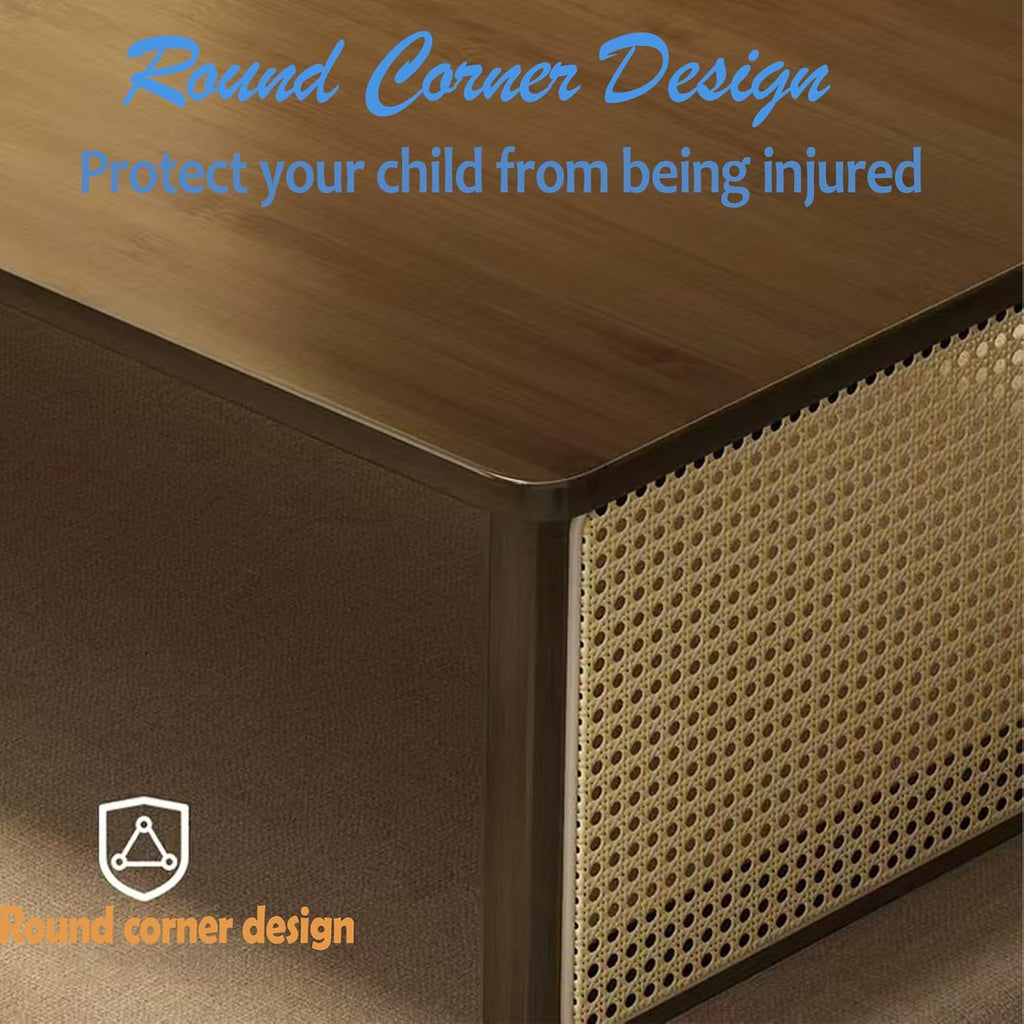 Japanese Floor Table Bamboo Folding Coffee Table Portable Solid Wood Japanese Coffee Table, No Assembly Japanese Dining Table for Sitting on The Floor, Easy Storage(31.5 * 18.9 * 13.8in.)