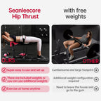 seanleecore Hip Thrust & Squat Machine for Home – Multi-Function Glute Builder, Leg & Core Strengthening Equipment – Adjustable Sissy Squat, Hip Thrusts, Squat Assist Machine for Home Gym