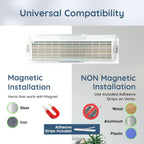 Home Intuition Heat and Air Vent Deflector 8.5" to 15" Magnetic Non Melting Adjustable for Vents, Sidewall, and Ceiling Registers, 2 Pack