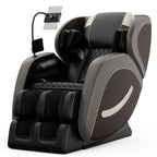 Luxury Zero Gravity Full-Body Massage Chair with Heating, Bluetooth Audio, and Foot Rollers - Home Relaxation Recliner (Velvet Black)