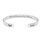 JoycuFF Memorial Gifts for Loss of Mom Dad in Memory of Jewelry Sympathy Bracelet Bereavement Cuff Secret Message Engraved Grief Gifts for Women