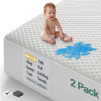 OhGeni 100% Waterproof Queen Size Mattress Protector,Soft Mattress Pad, Cooling Breathable Fitted Sheets,Washable Bed Cover,Non-Slip Deep Pocket,Noiseless for Bedroom