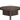 Henn&Hart 36" Fluted Round Wood Pedestal Low-Profile Coffee Table for Living Room, Family Room, or Office, Alder Brown