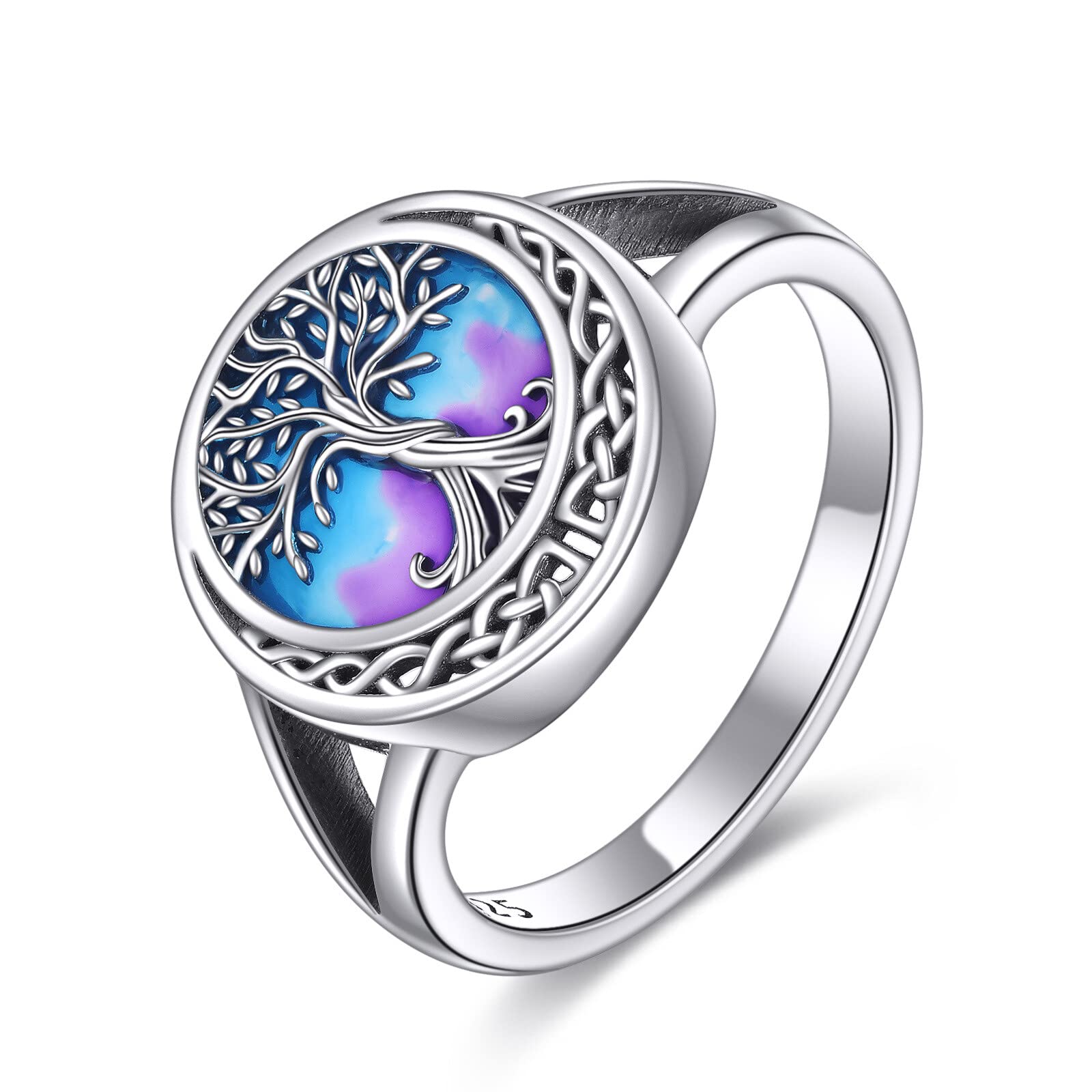 ONEFINITY Tree of Life Rings Sterling Silver Celtic Knot Tree of Life Rings Family Tree Jewelry Gifts for Women