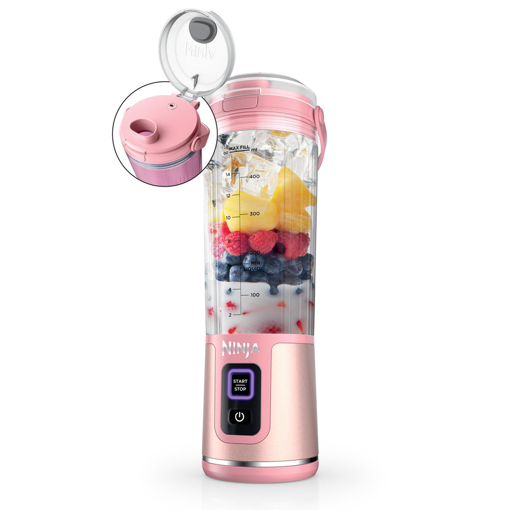 Ninja Blast Portable Blender, Cordless, 18oz. Vessel, Personal Blender For-Shakes and Smoothies, BPA Free, Leakproof-Lid and Sip Spout, USB-C Rechargeable, Dishwasher Safe Parts, Tinted Aqua, BC151AQ