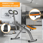 NAYSAYE Entraîneur d'Assistance aux Squats, Machine à Squats Machine à Ramer avec Bandes de Résistance Réglables Écran LCD, Entraîneur d'Exercice Pliable avec Capacité de Charge de 265LBS pour Bureau à Domicile Argenté