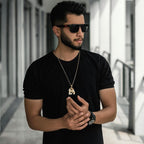 AsAlways 18K Gold Plated Memorial 24 Legend Basketball Number Pendant Inlay CZ Hip Hop Rock Punk Totem Amulet Charm Snake Necklace Gift Jewelry