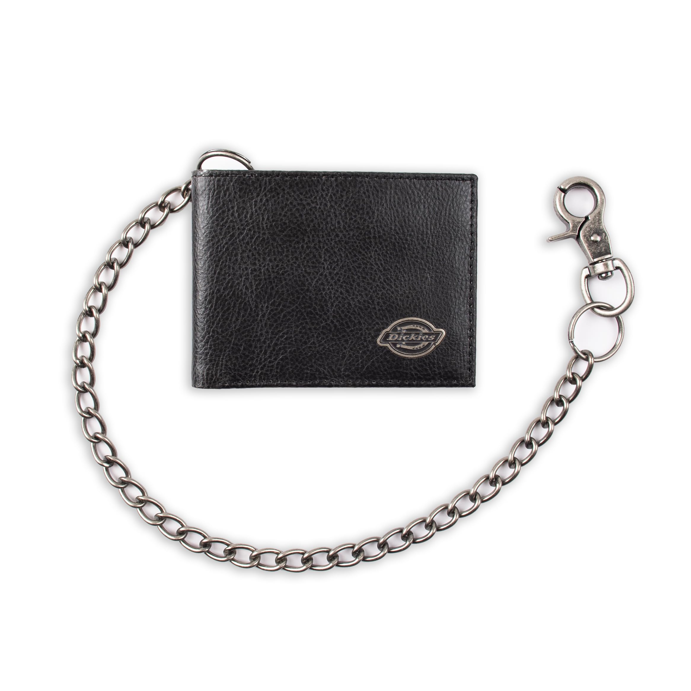 Portefeuille bifold pour homme Dickies - Haute sécurité avec fenêtre d'identification et poches pour cartes de crédit, noir classique, taille unique