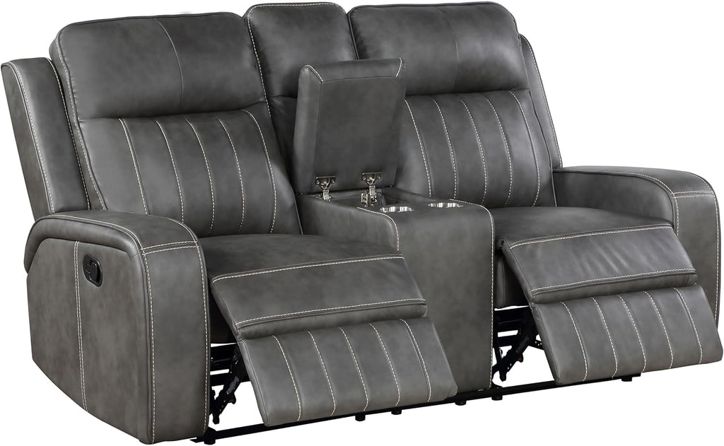 Coaster Home Furnishings Raelynn 2-Piece Upholstered Motion Reclining Sofa Set Grey