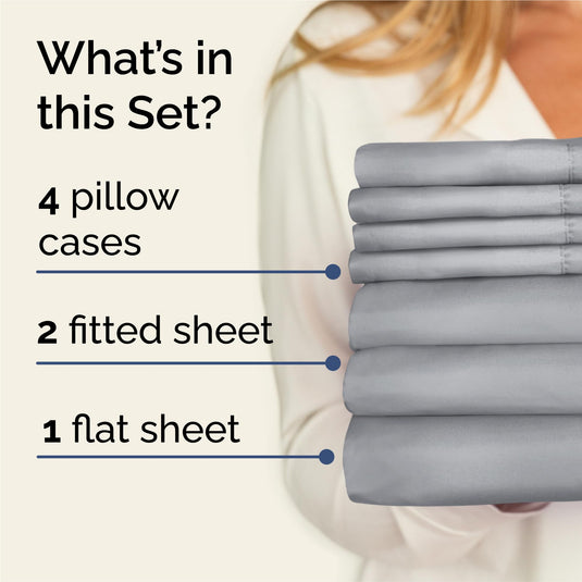 King 6 Piece Sheet Set - Breathable & Cooling Bed Sheets - Hotel Luxury Bed Sheets for Women, Men, Kids & Teens - Comfy Bedding with Deep Pockets & Easy Fit - Soft and Wrinkle Free - King White Sheets