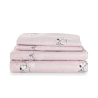 Zestaw pościeli Berkshire Blanket Peanuts® dla dzieci, rozmiar pełny - 4 części, Peanuts® mini pozy i łapy szare, urocze postacie Snoopy nadrukowane na miękkich mikrofibrowych prześcieradłach