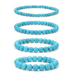 4pcs Beaded Bracelets for Women,Natural Healing Crystal Gemstones Bracelet,Anxiety Stress Relief Bracelet Handmade purple Jewelry Gifts for Women