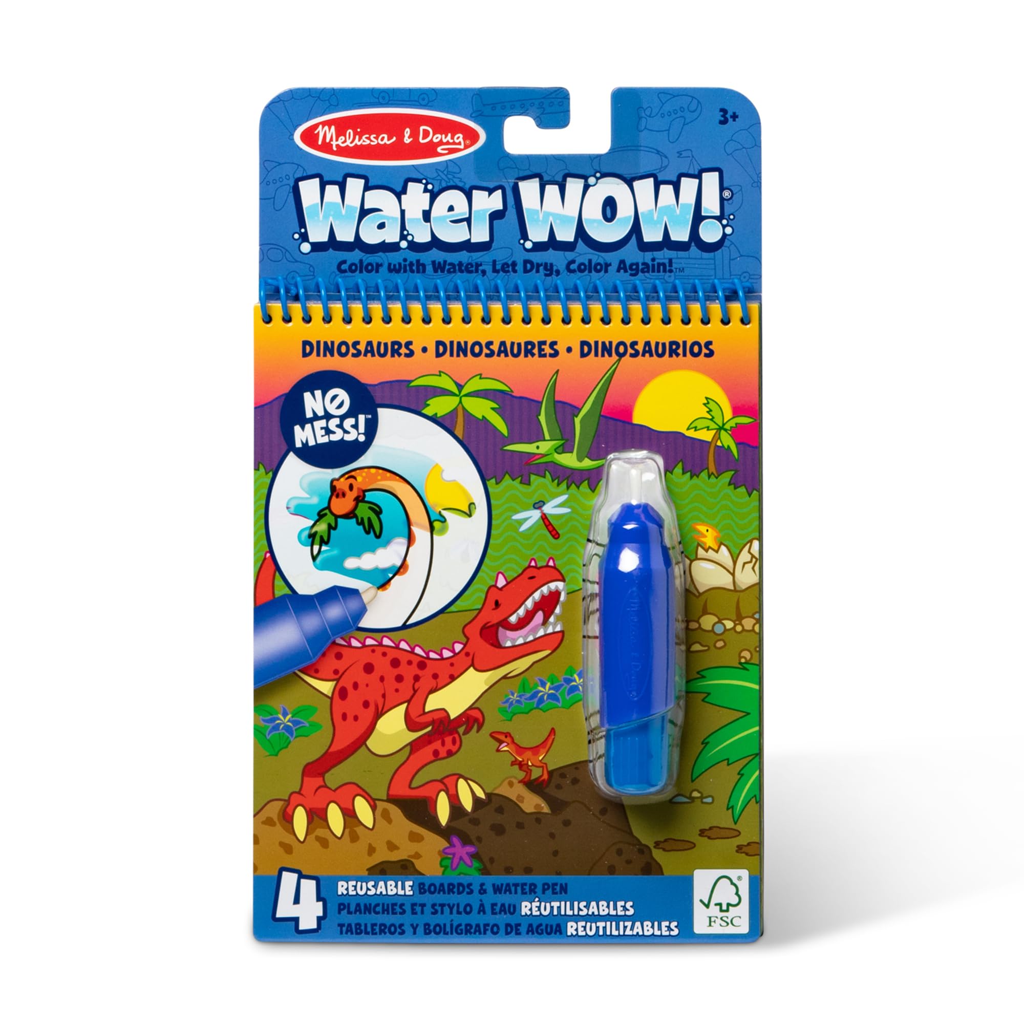 Melissa & Doug On The Go Water Wow! Reusable Water-Reveal Coloring Activity Pad – Jungle