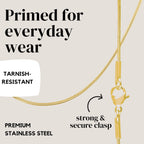 Colar Corrente Cobra KISPER de Ouro 24k – Fino, Delicado, Joia de Aço Inoxidável Banhada a Ouro para Mulheres e Homens com Fecho Lagosta, 20”