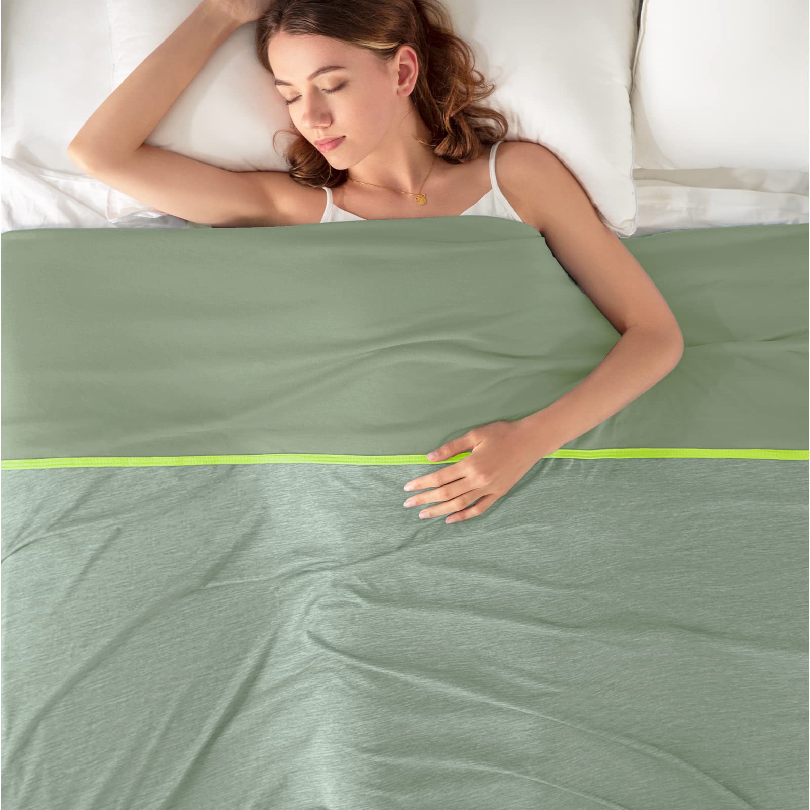 Topcee Cooling Blanket (90"x90"Queen Size) for Sweats Absorbs Heat to Keep Adults Cool on Warm Nights, Q-Max 0.5 for Hot Sleepers, Ultra-Cool Lightweight Blanket for Bed