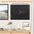 1.2 Kubieke Thuiskluis Vuurvast Waterdicht met Vuurvaste Tas, Inbraakwerende Vuurvaste Kluis met Verwijderbare Plank, Beveiligingskluis voor Pistool Geld Medicijnen Belangrijke Documenten