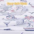 ست ملحفه کودکان یونیکورن صورتی JSD، سایز تویین، ۳ تکه، ملحفه‌های رختخواب میکروفایبر چاپ شده با طرح رنگین کمان برای دختران، جیب عمیق