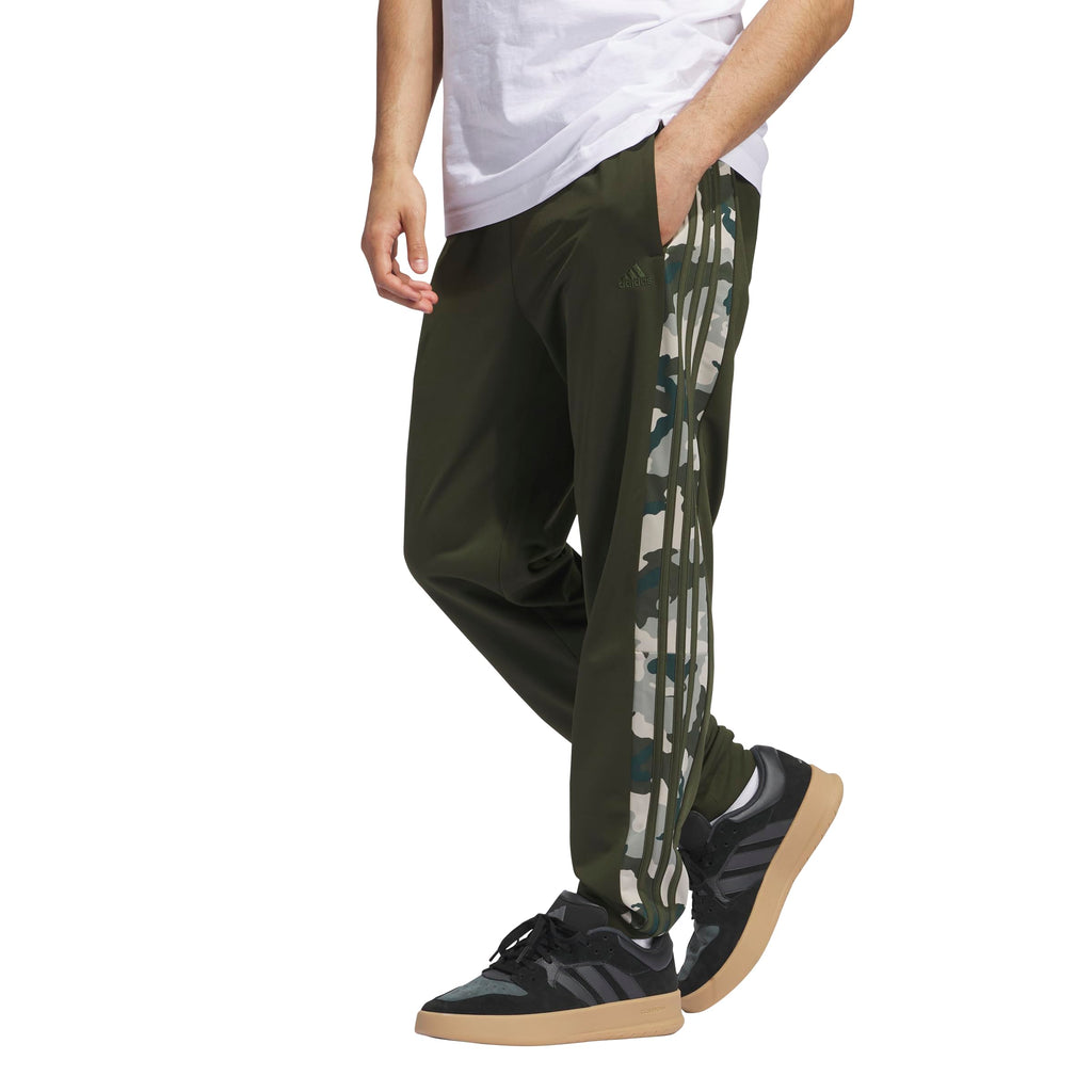 adidas Men's Essentials Camouflage Tricot Track Pants, Night Cargo