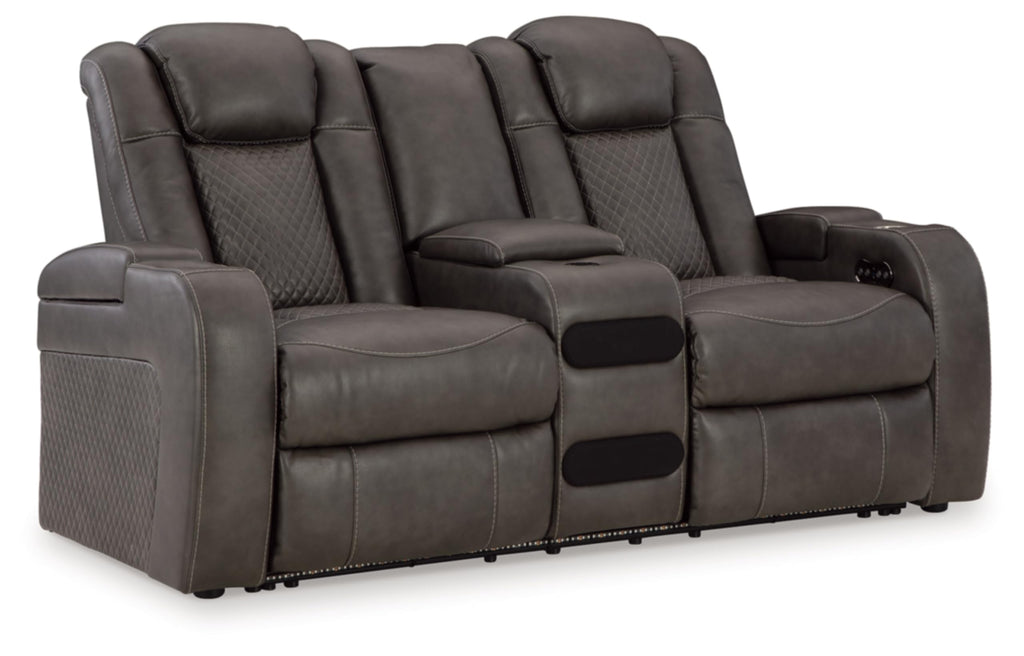 Signature Design by Ashley Next-Gen DuraPella Power Reclining Sofa with Adjustable Headrest, Sand