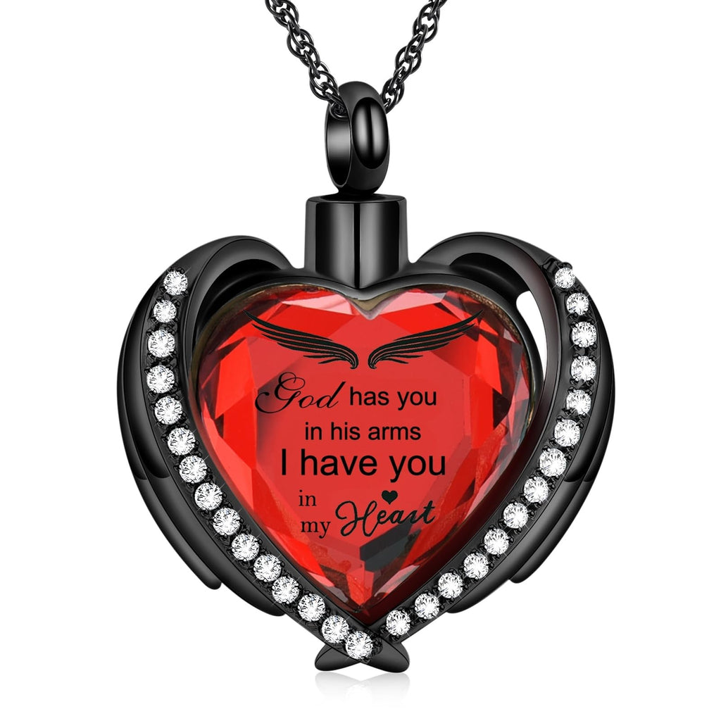 shajwo Cremation Heart Urn Necklace Ashes Jewelry for Women Men Keepsake Pendant Memorial Locket Ash Holder