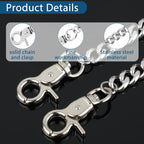 Chaîne de portefeuille Tucnoeu argentée chaîne de clés en métal robuste chaîne de pantalon chaîne de poche hip-hop punk accessoires gothiques pour femmes et hommes