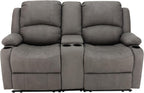 65"" Powered Wall Hugger Reclining RV Theater Seats | Double Recliner RV Sofa & Console | RV Couch | Wall Hugger Recliner | RV Theater Seating | RV Furniture (Slate), CC-PMOD65