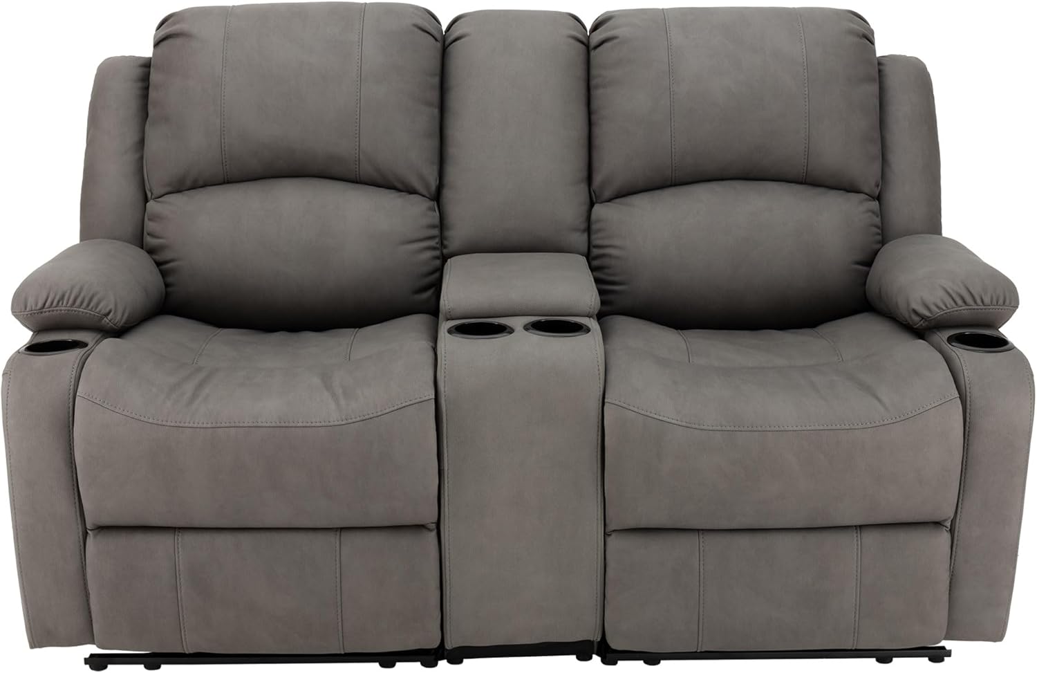 65"" Powered Wall Hugger Reclining RV Theater Seats | Double Recliner RV Sofa & Console | RV Couch | Wall Hugger Recliner | RV Theater Seating | RV Furniture (Slate), CC-PMOD65
